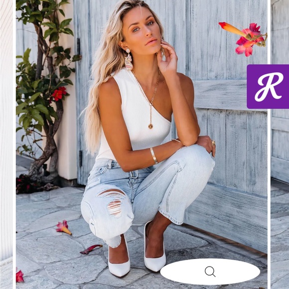 VICI GEMMA ONE SHOULDER KNIT TANK - Picture 5 of 6